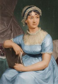Idealised image (reversed) of Jane Austen