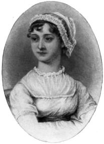 19th-century print of Jane Austen based on her sister Cassandra's sketch